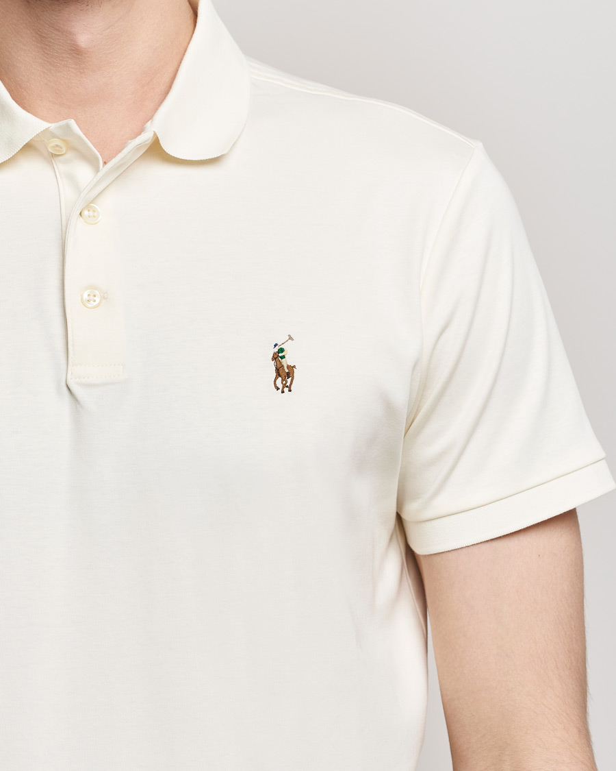 Herre | Pikéer | Polo Ralph Lauren | Luxury Pima Cotton Polo Clubhouse Cream