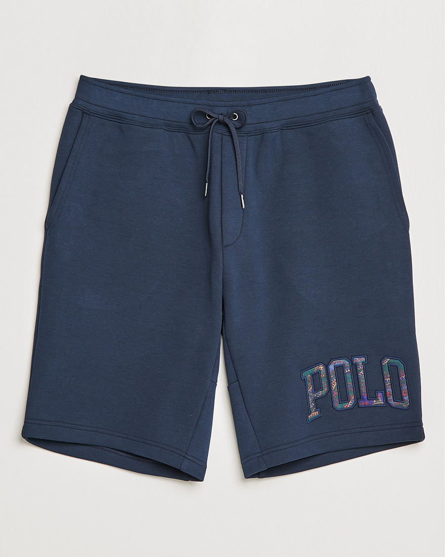 Herre |  | Polo Ralph Lauren | Double Knit Paisley Retro Logo Shorts Aviator Navy