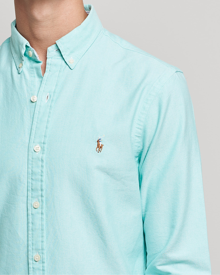 Herre | Skjorter | Polo Ralph Lauren | Slim Fit Oxford Button Down Shirt Sunset Green