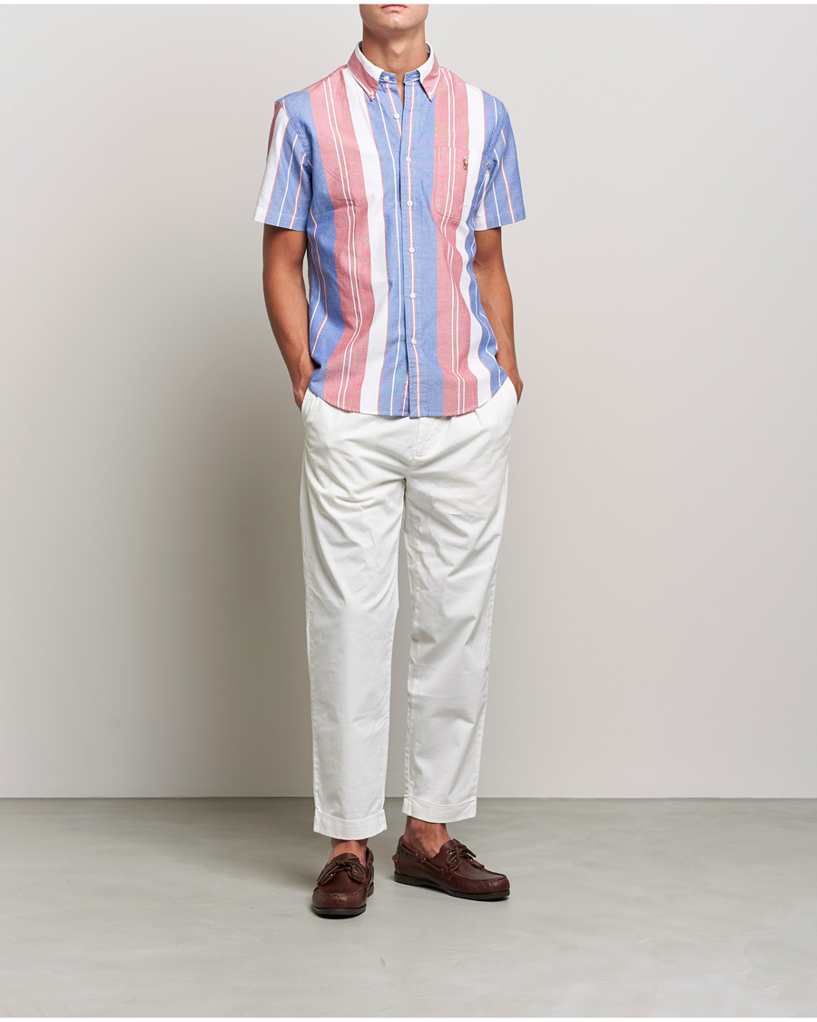 Herre | Kortermede skjorter | Polo Ralph Lauren | Custom Fit Oxford Short Sleeve Striped Shirt Multi