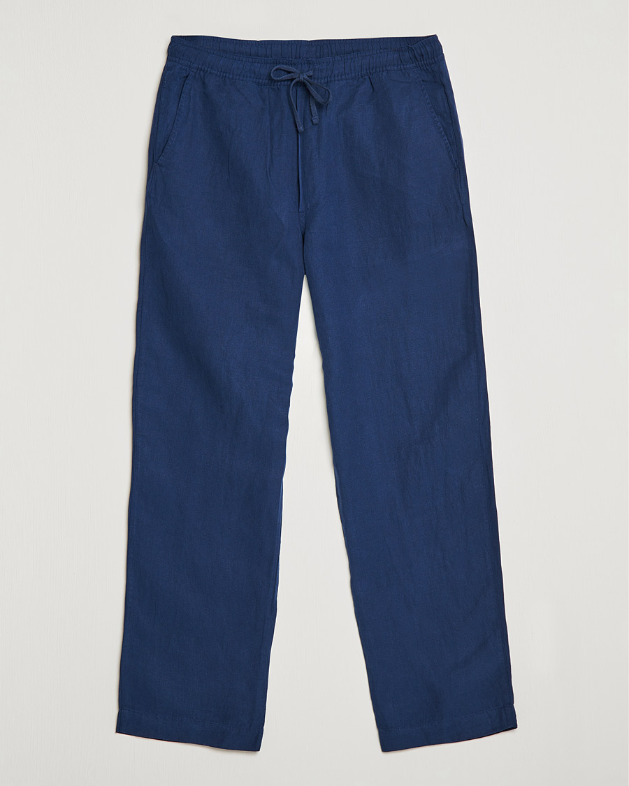 Herre | Bukser | Polo Ralph Lauren | Linen/Silk Drawstring Trousers Newport Navy