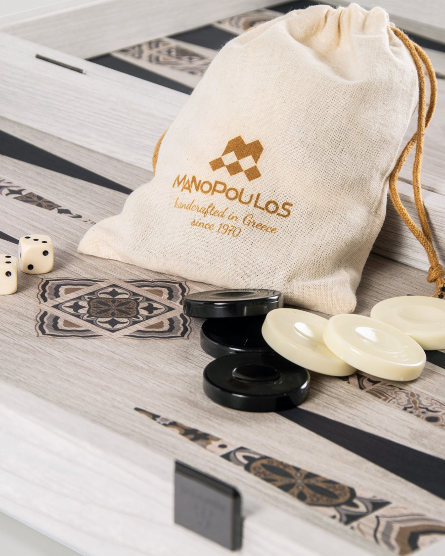 Herre | Spill og fritid | Manopoulos | Wooden Creative Moroccan Mosaic Backgammon 
