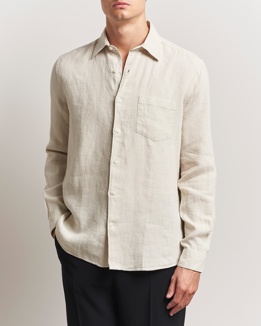 Herre | Skjorter | A Day's March | Abu Linen Shirt Sand