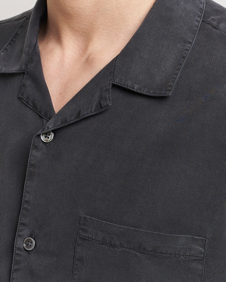 Herre | Skjorter | A Day's March | Yamu Lyocell Shirt Off Black