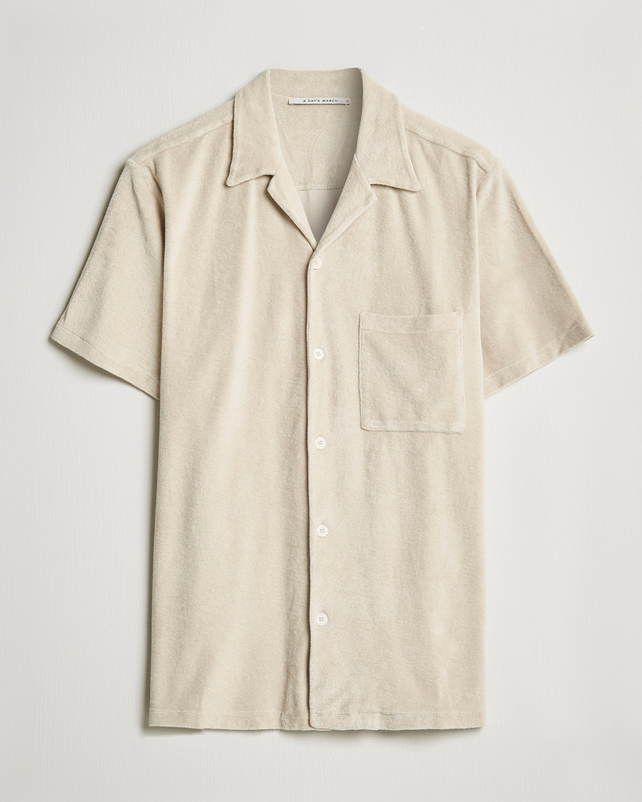 Herre | Kortermede skjorter | A Day's March | Yamu Short Sleeve Terry Shirt Desert