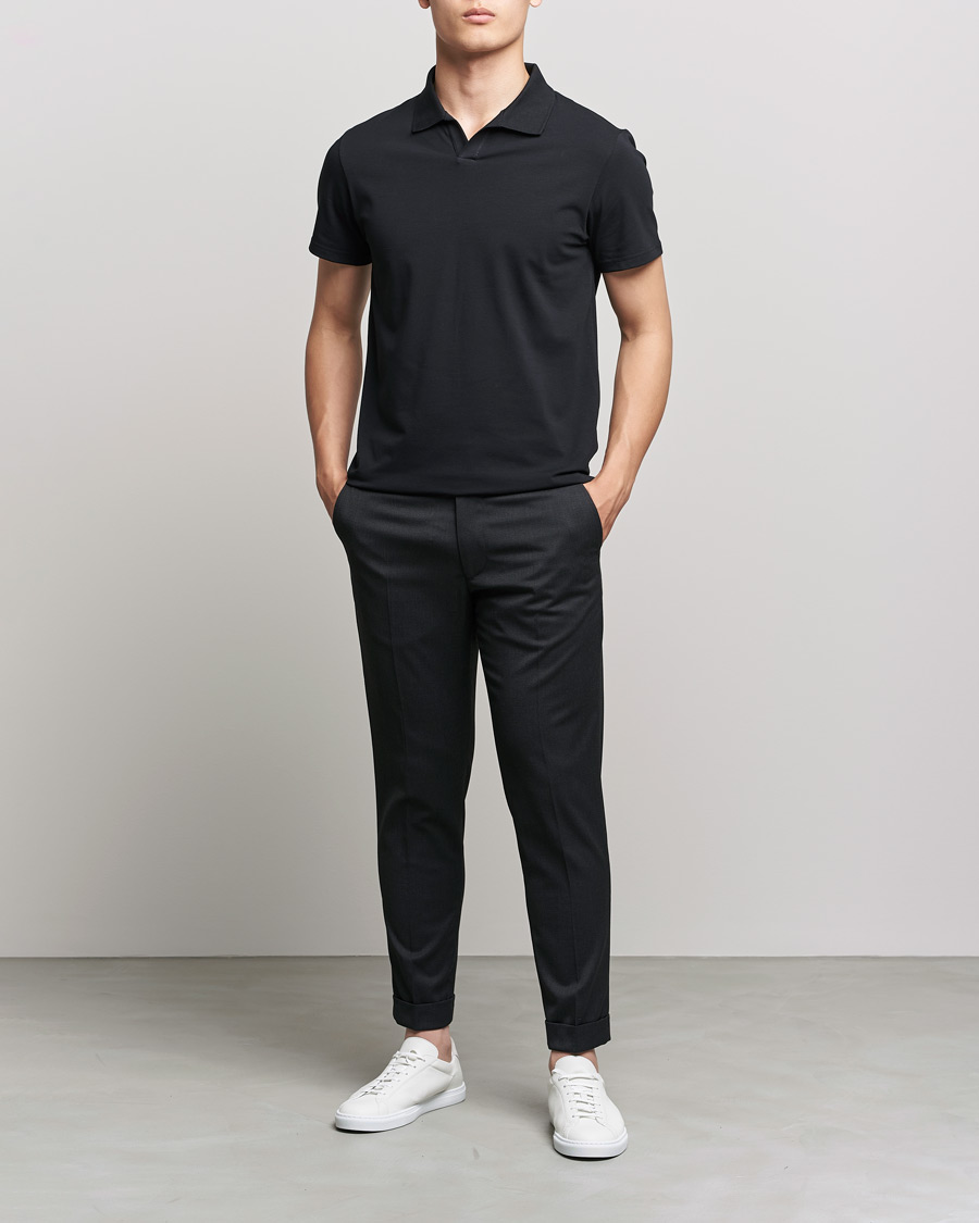 Herre |  | Filippa K | Terry Gabardine Cropped Turn Up Trousers  Anthracite
