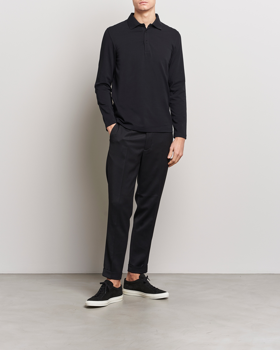 Herre | Pikéer | Filippa K | Luke Lycra Poloshirt Black