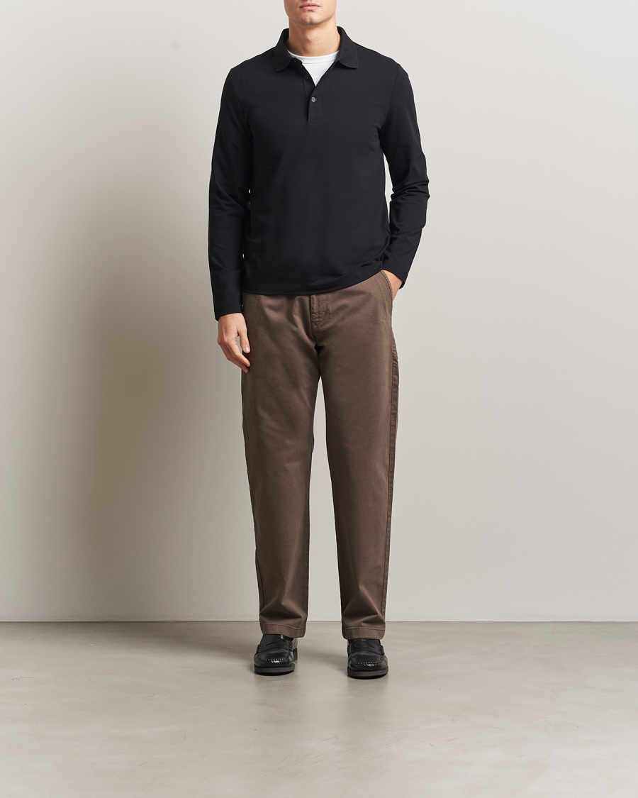 Herre | Pikéer | Filippa K | Luke Lycra Poloshirt Black