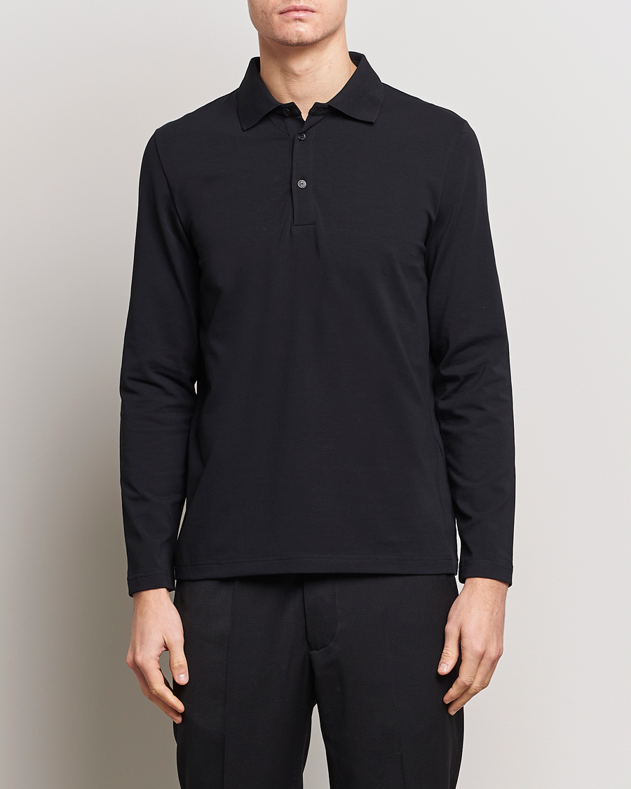 Herre | Pikéer | Filippa K | Luke Lycra Poloshirt Black