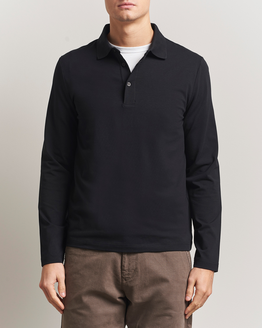 Herre | Pikéer | Filippa K | Luke Lycra Poloshirt Black