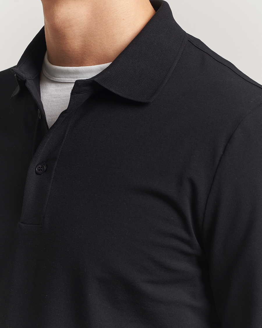 Herre | Pikéer | Filippa K | Luke Lycra Poloshirt Black
