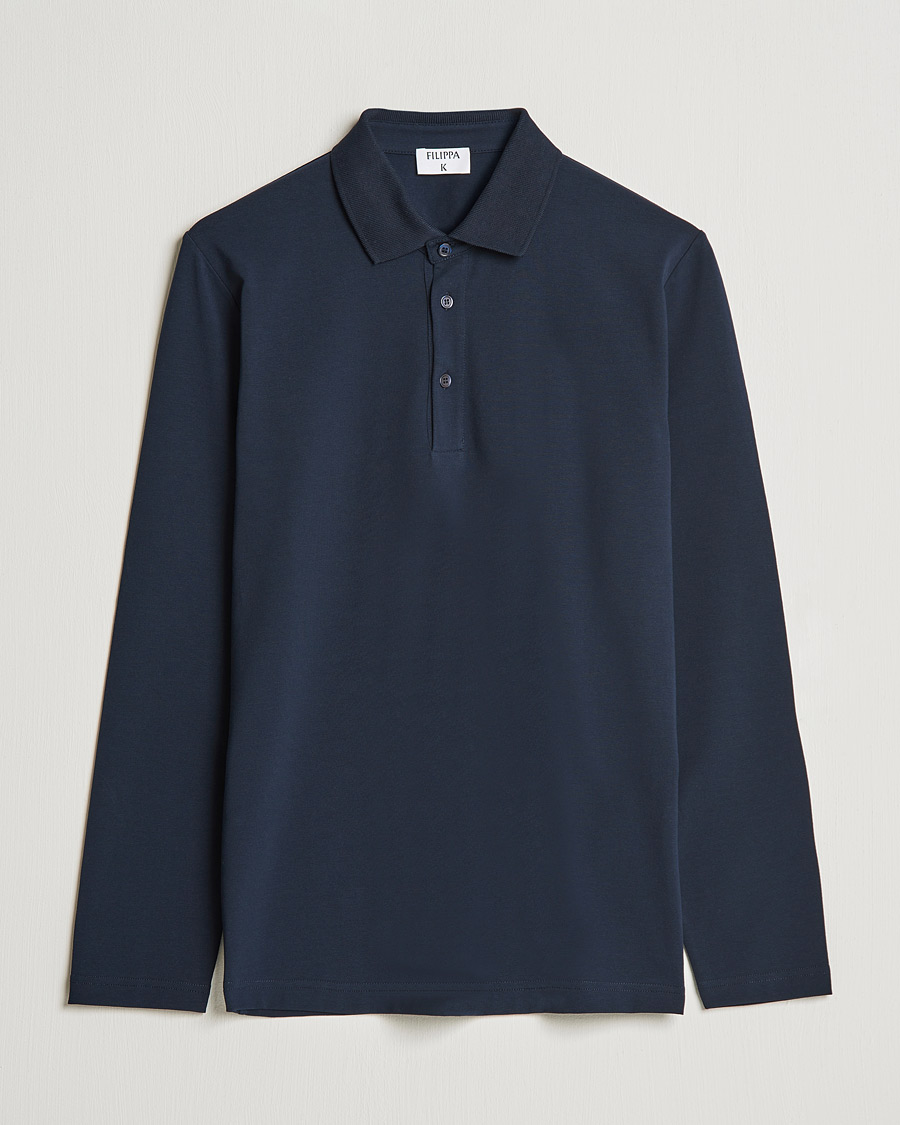 Herre | Pikéer | Filippa K | Luke Lycra Poloshirt Navy