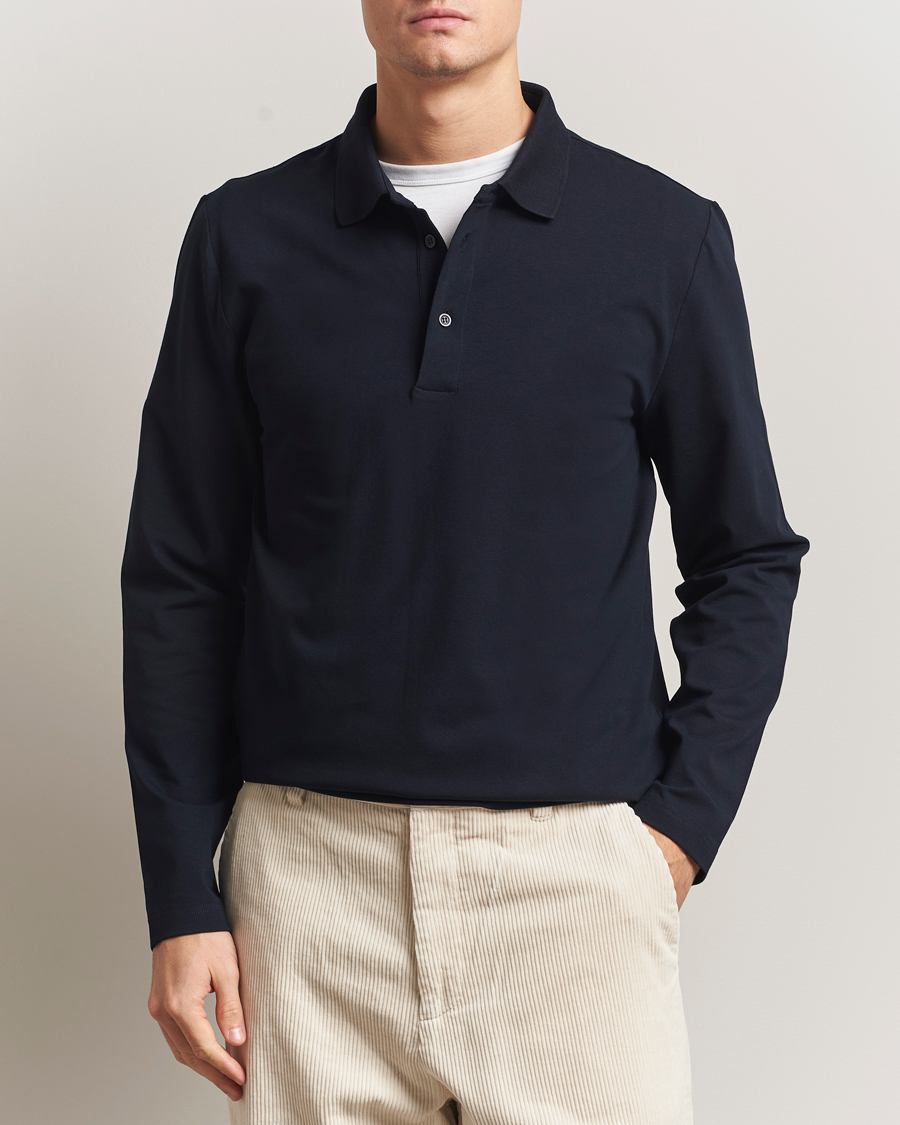 Herre | Pikéer | Filippa K | Luke Lycra Poloshirt Navy