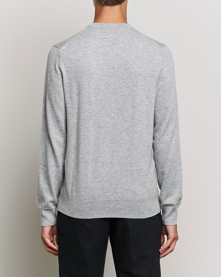Herre | Gensere | Filippa K | Cotton Merino Basic Sweater Light Grey Melange