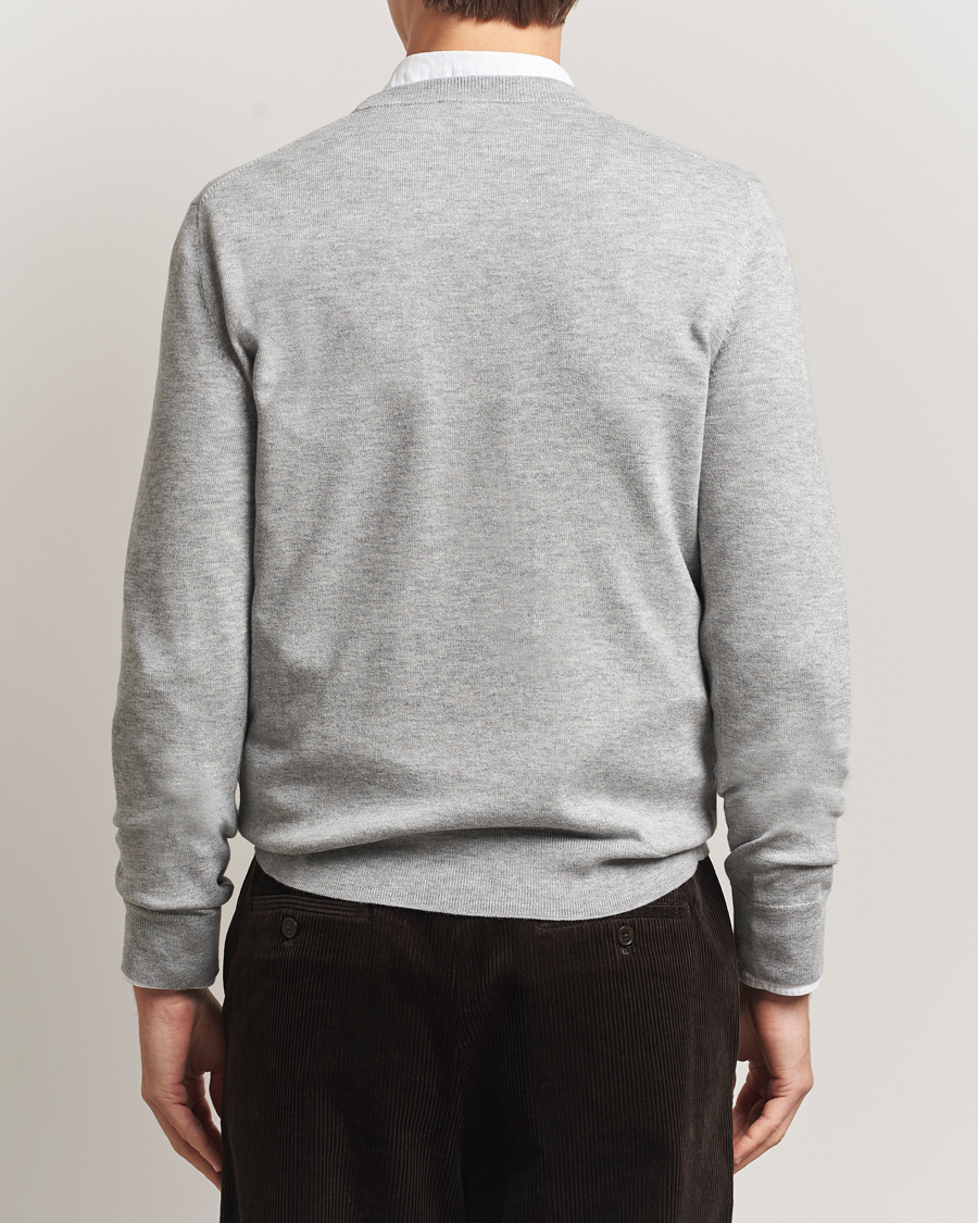 Herre | Gensere | Filippa K | Cotton Merino Basic Sweater Light Grey Melange
