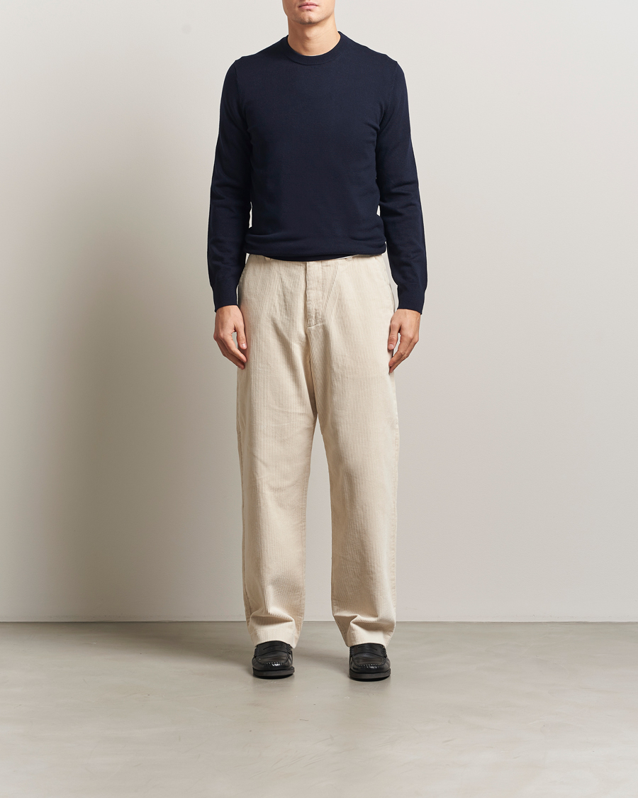Herre | Gensere | Filippa K | Cotton Merino Basic Sweater Navy