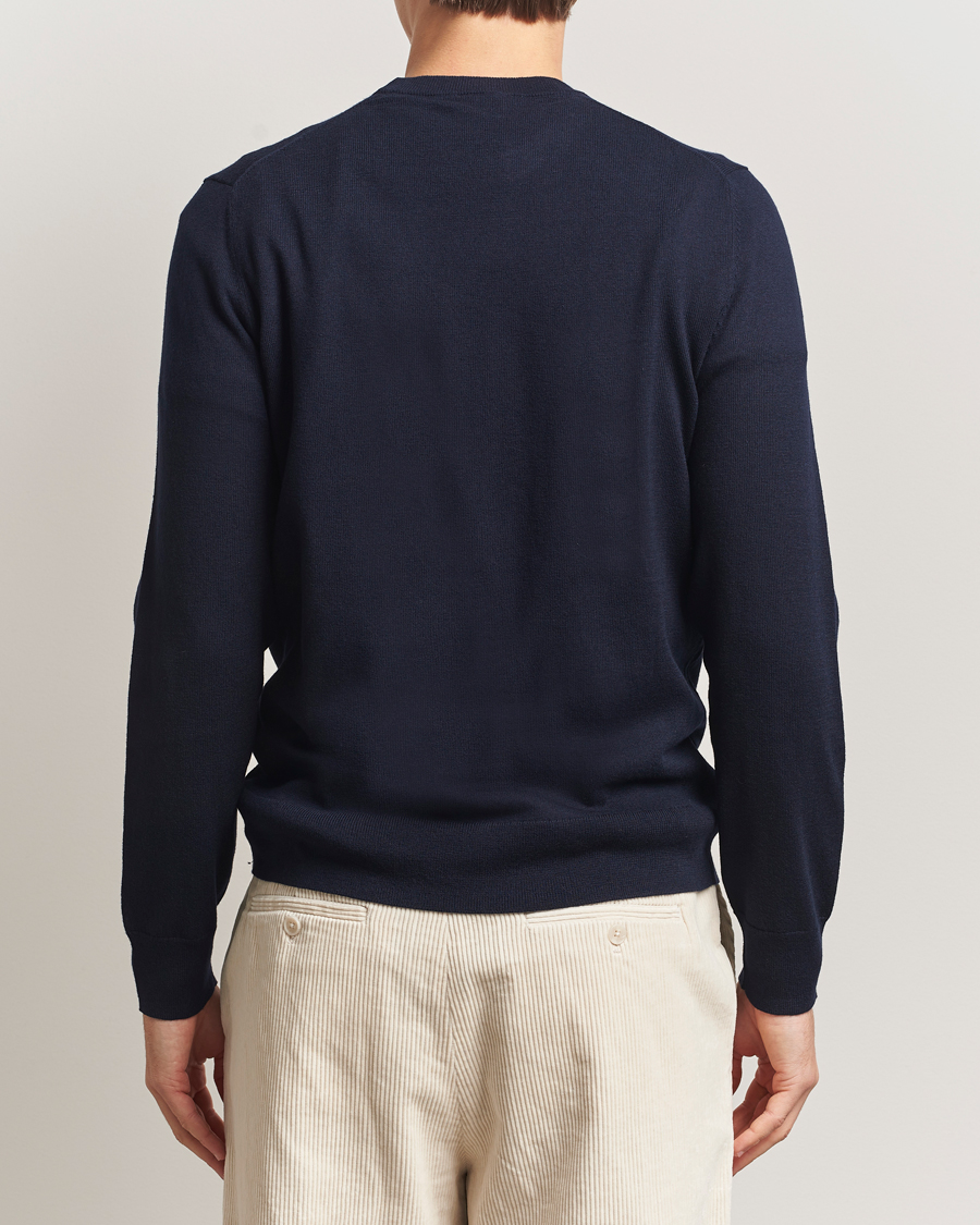 Herre | Gensere | Filippa K | Cotton Merino Basic Sweater Navy