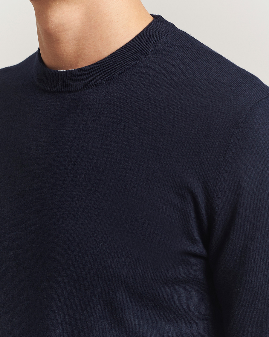 Herre | Gensere | Filippa K | Cotton Merino Basic Sweater Navy