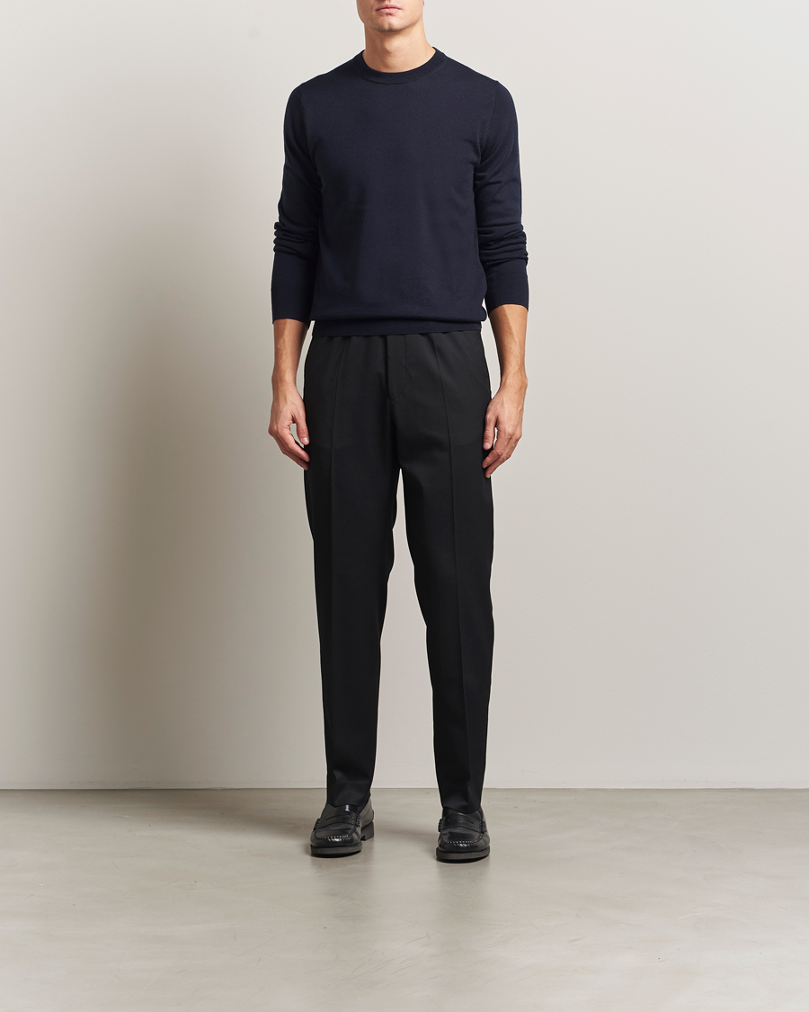 Herre | Gensere | Filippa K | Merino Round Neck Sweater Navy
