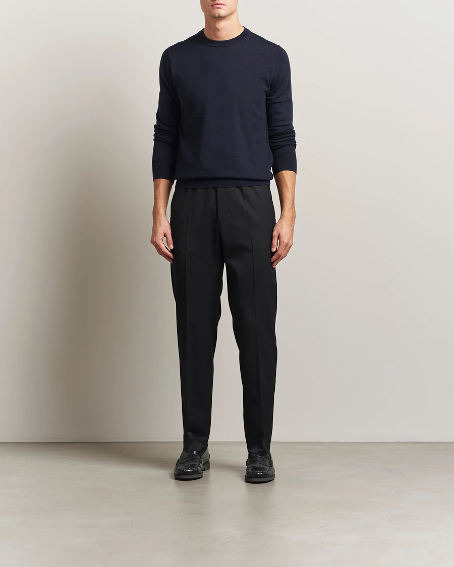 Herre | Gensere | Filippa K | Merino Round Neck Sweater Navy