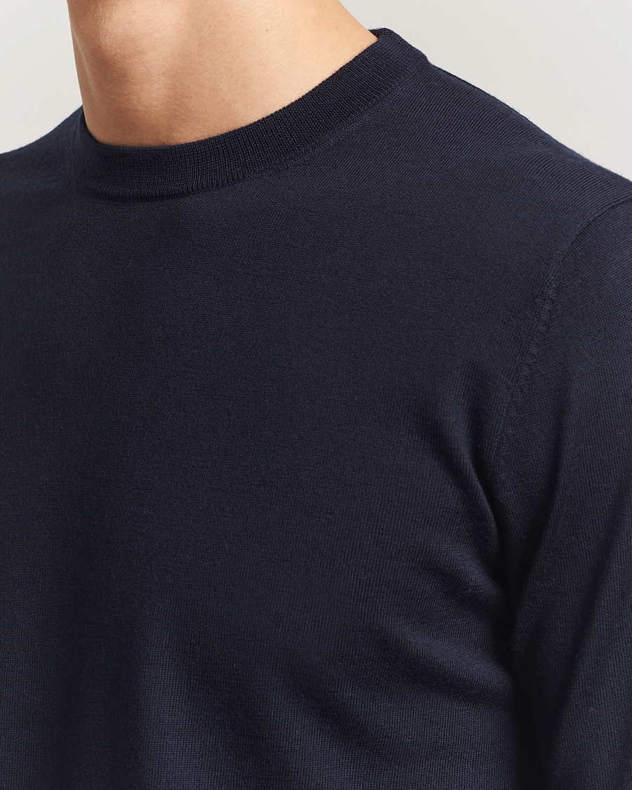 Herre | Gensere | Filippa K | Merino Round Neck Sweater Navy