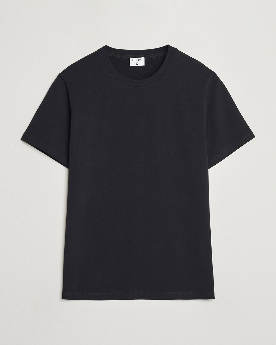 Herre | T-Shirts | Filippa K | Soft Lycra Tee Black