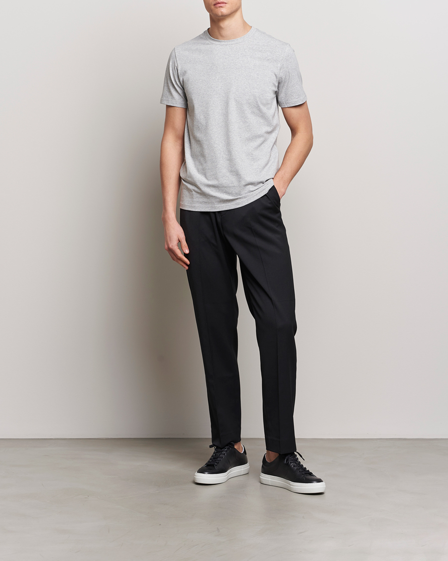 Herre | T-Shirts | Filippa K | Soft Lycra Tee Light Grey Melange
