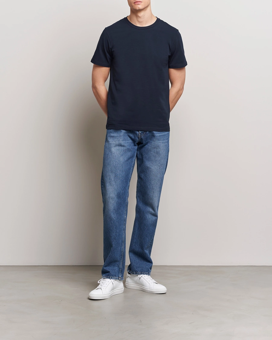 Herre | T-Shirts | Filippa K | Soft Lycra Tee Navy