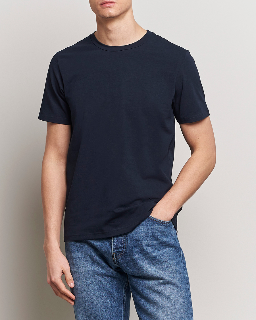 Herre | Kortermede t-shirts | Filippa K | Soft Lycra Tee Navy