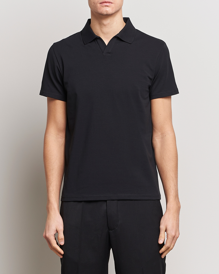 Herre |  | Filippa K | Soft Lycra Polo Tee Black