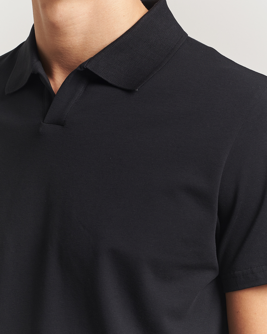 Herre | Pikéer | Filippa K | Soft Lycra Polo Tee Black