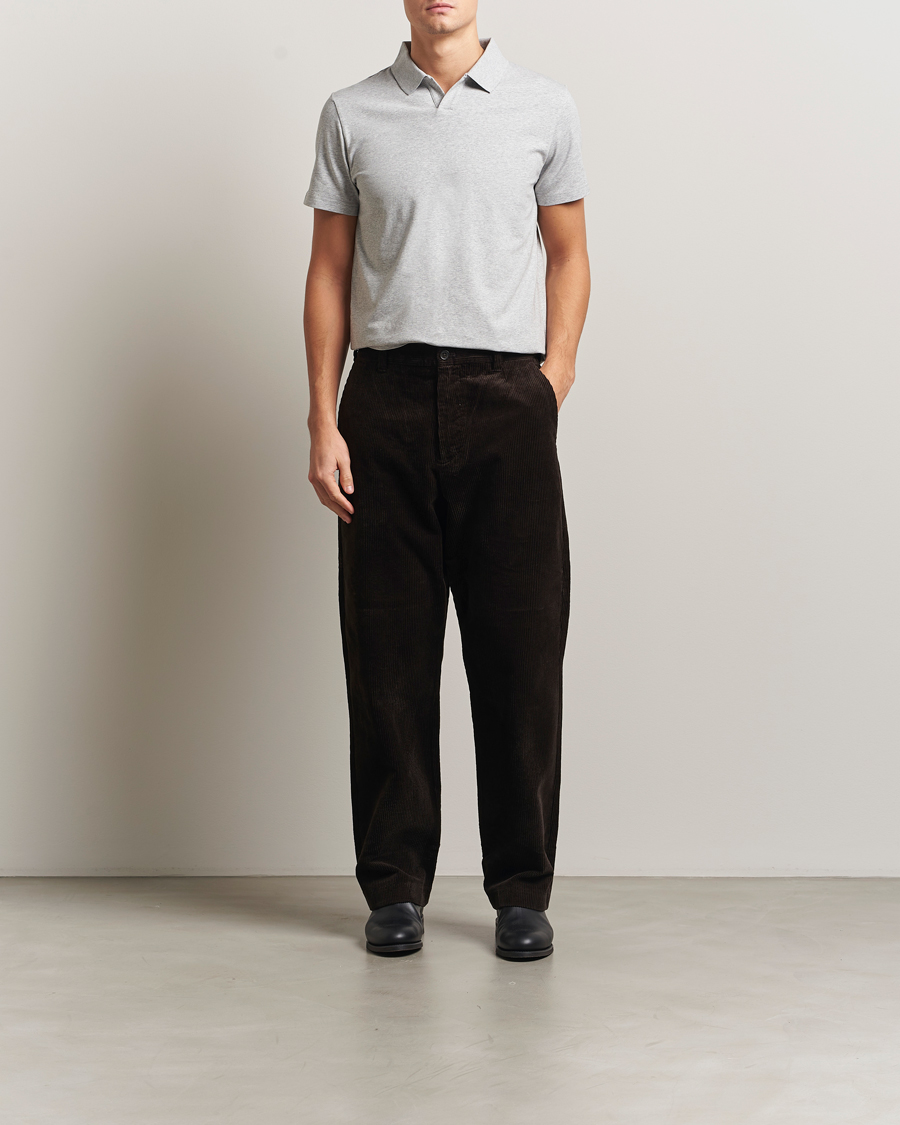 Herre | Pikéer | Filippa K | Soft Lycra Polo Tee Light Grey Melange