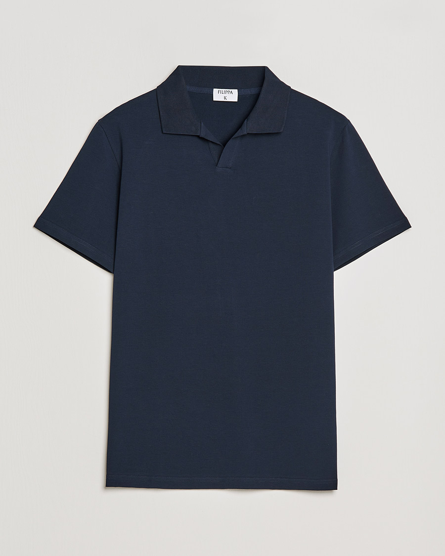 Herre | Pikéer | Filippa K | Soft Lycra Polo Tee Navy