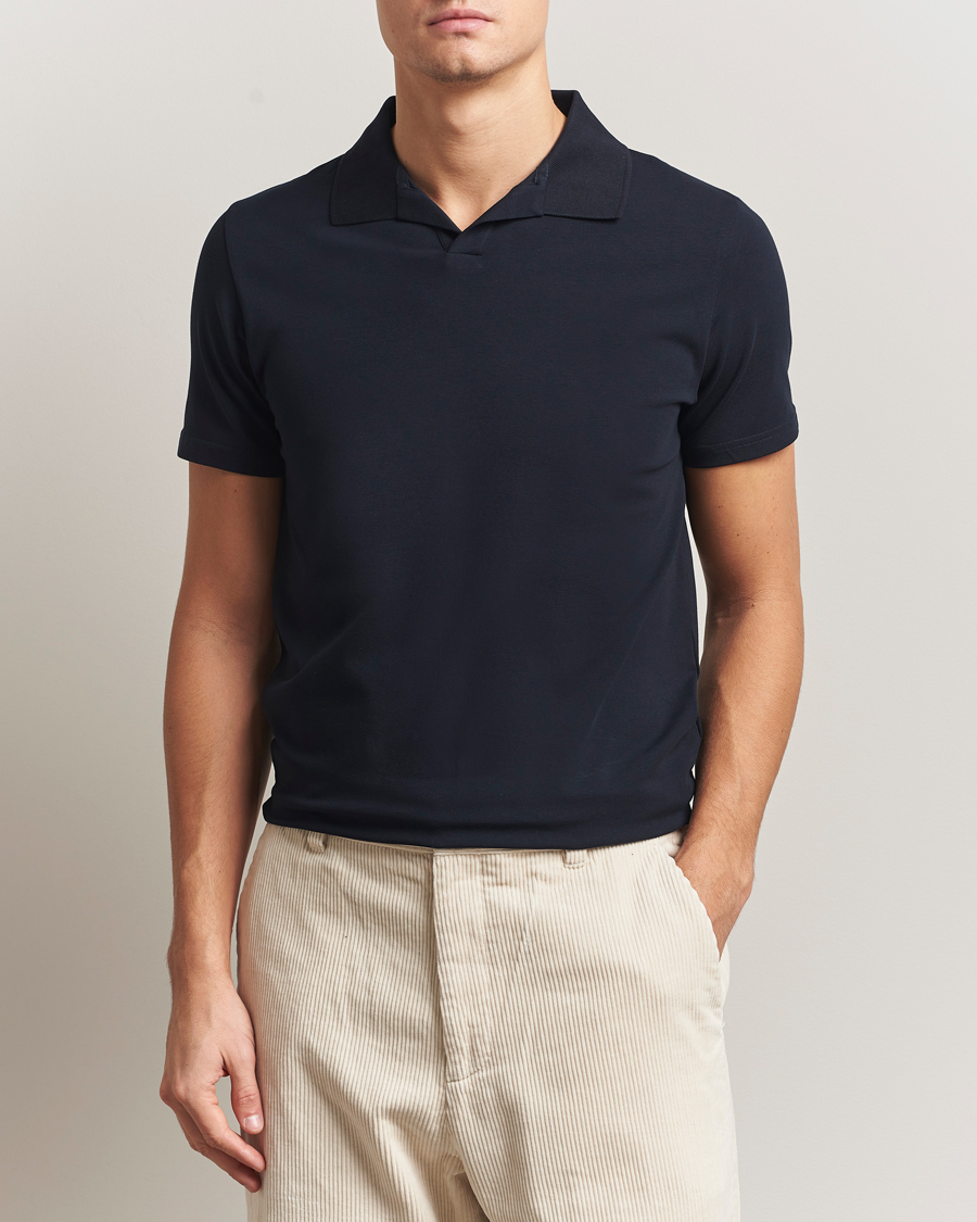 Herre | Pikéer | Filippa K | Soft Lycra Polo Tee Navy