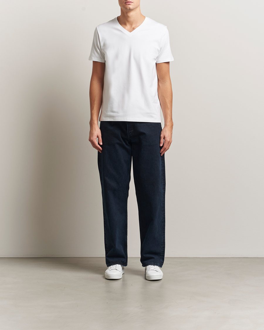 Herre | T-Shirts | Filippa K | Soft Lycra V-Neck Tee White