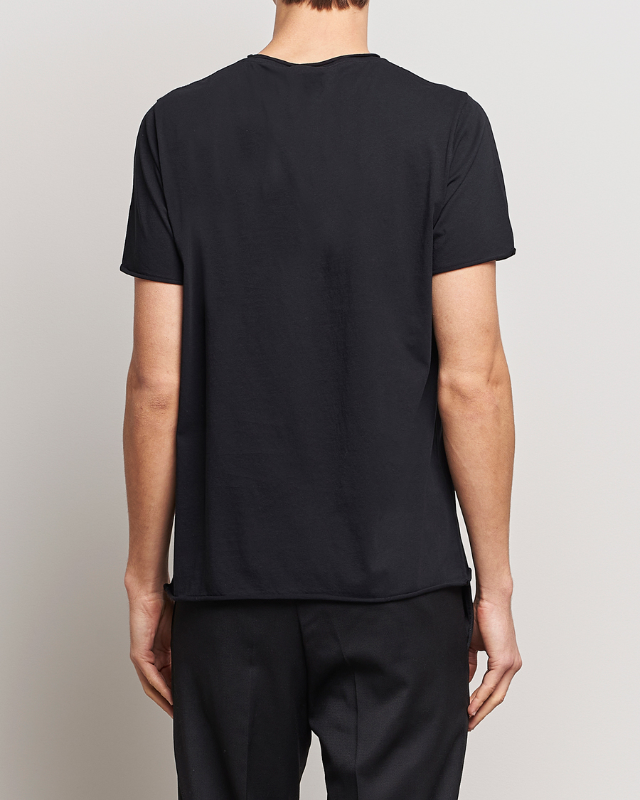 Herre | T-Shirts | Filippa K | Roll Neck Crew Neck Tee Black