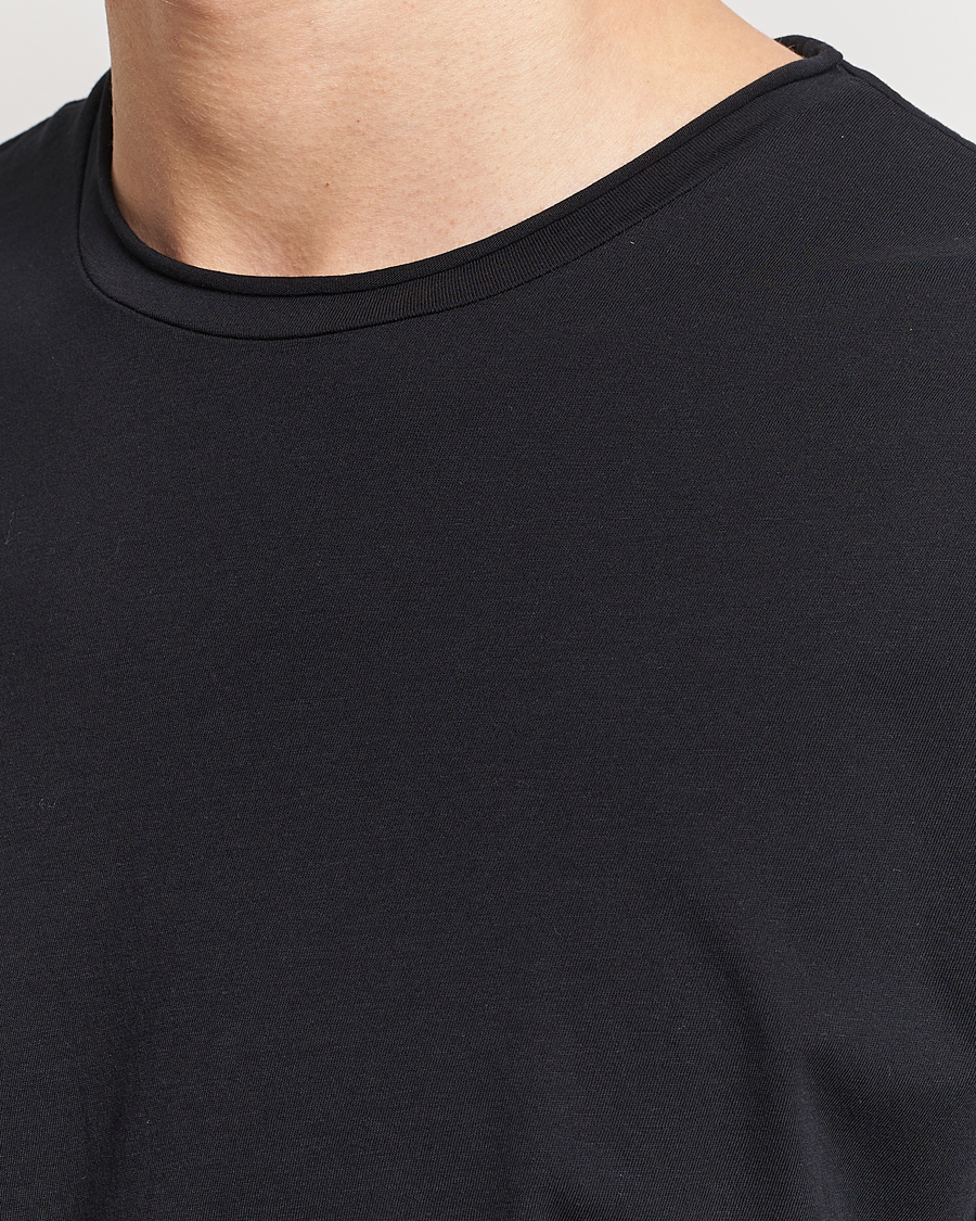 Herre | T-Shirts | Filippa K | Roll Neck Crew Neck Tee Black