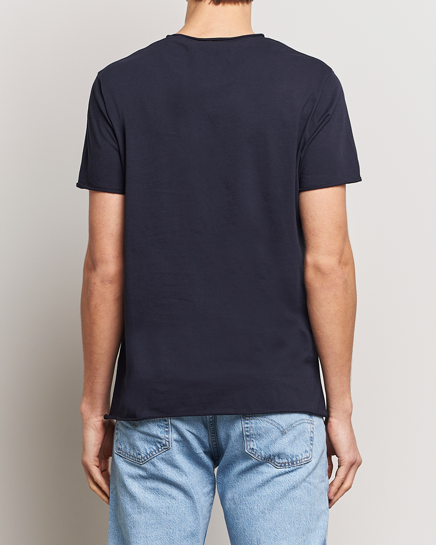 Herre | T-Shirts | Filippa K | Roll Neck Crew Neck Tee Navy