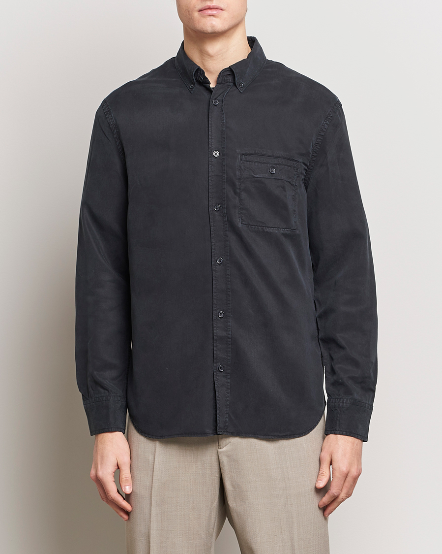 Herre | Casualskjorter | Filippa K | Zachary Tencel Shirt Almost Black