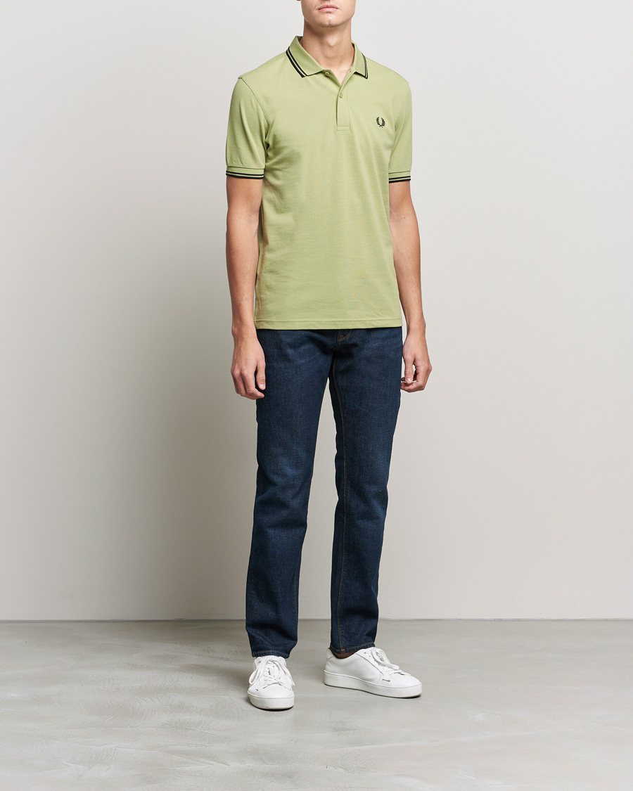 Herre | Pikéer | Fred Perry | Twin Tip Polo Sage Green 