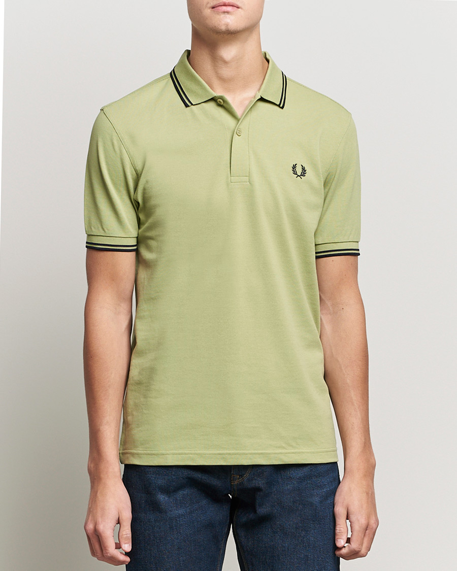 Herre | Pikéer | Fred Perry | Twin Tip Polo Sage Green 