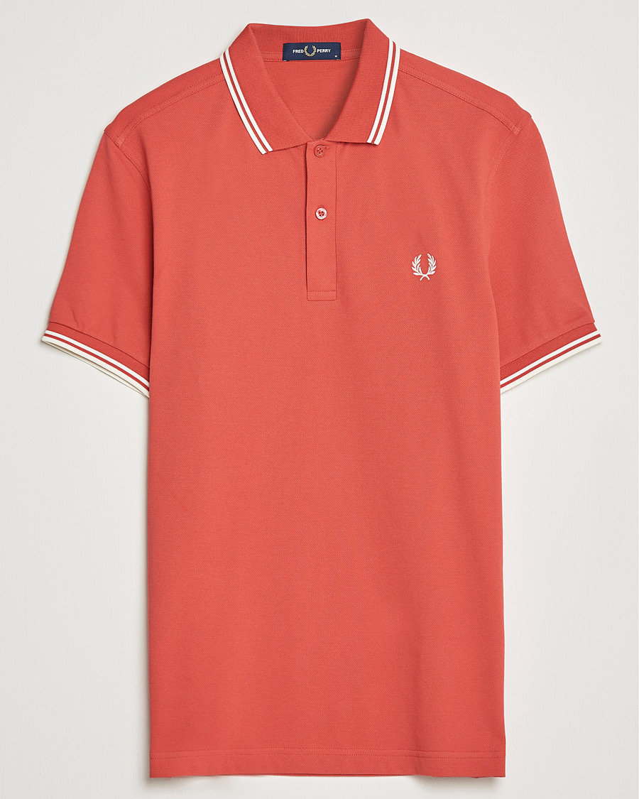 Herre | Pikéer | Fred Perry | Twin Tip Polo Washed Red