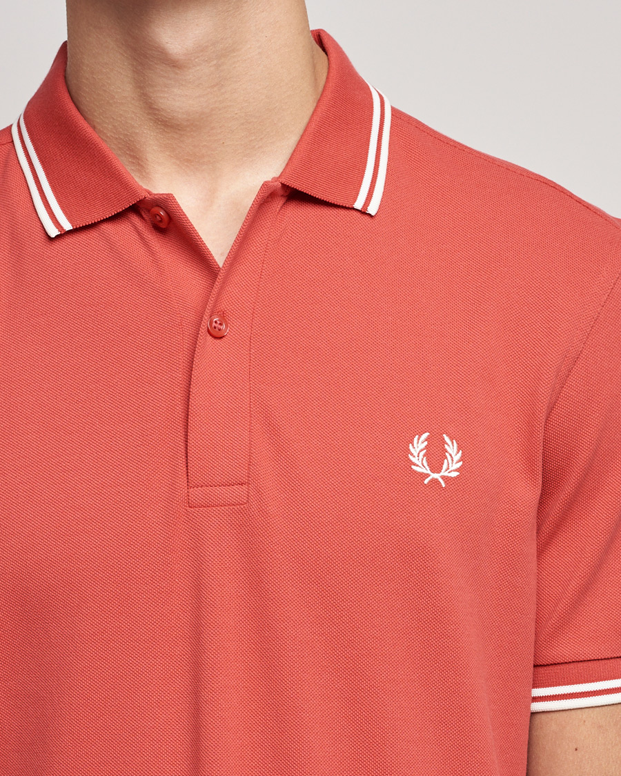 Herre | Pikéer | Fred Perry | Twin Tip Polo Washed Red