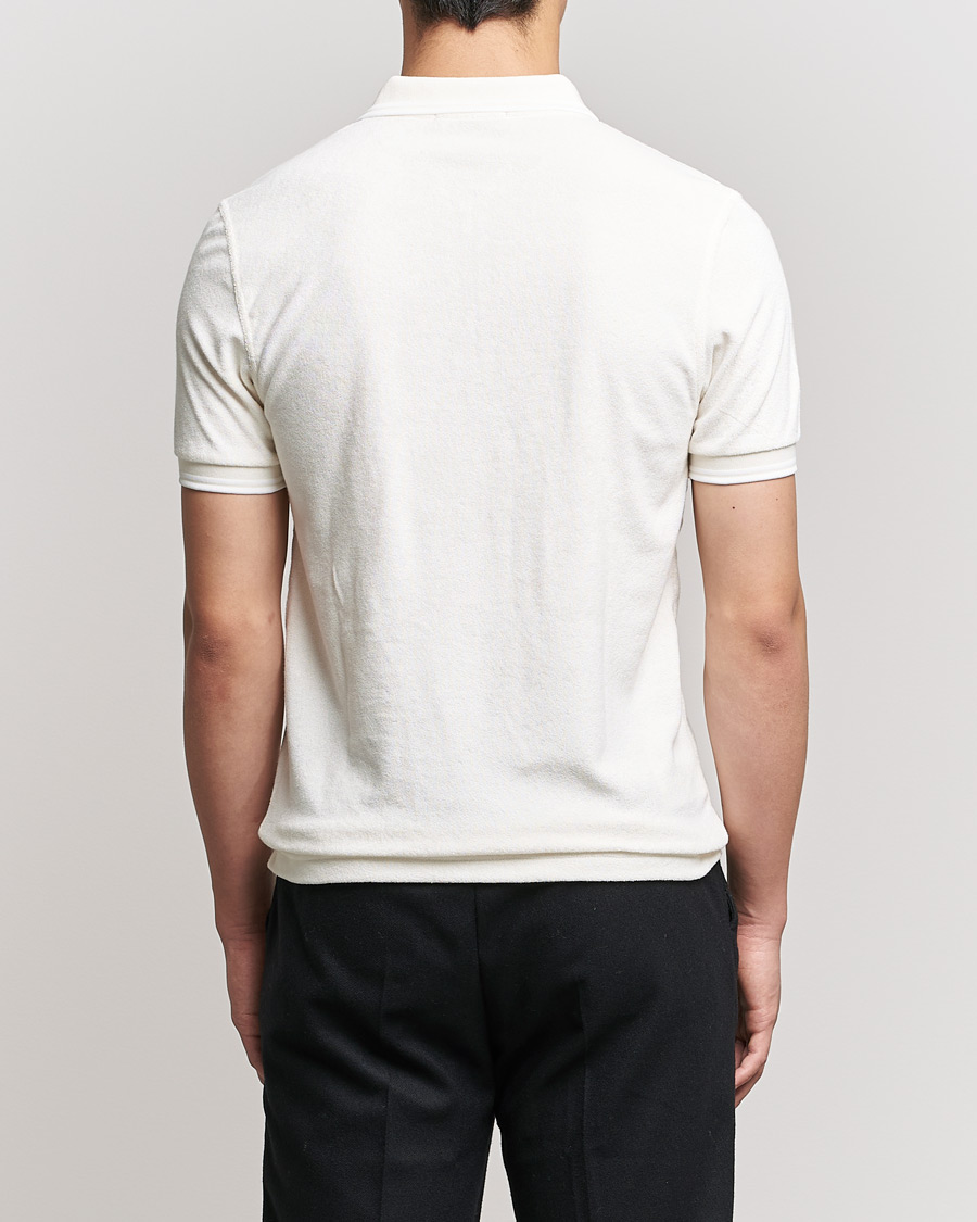 Herre | Pikéer | Fred Perry | Towelling Zip Neck Polo Ecru