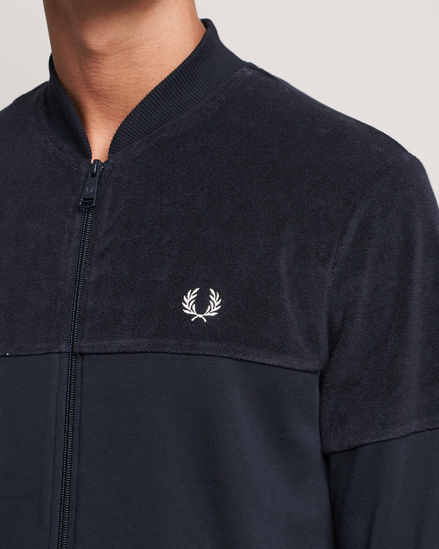 Herre | Gensere | Fred Perry | Towelling Pannel Track Jacket Navy