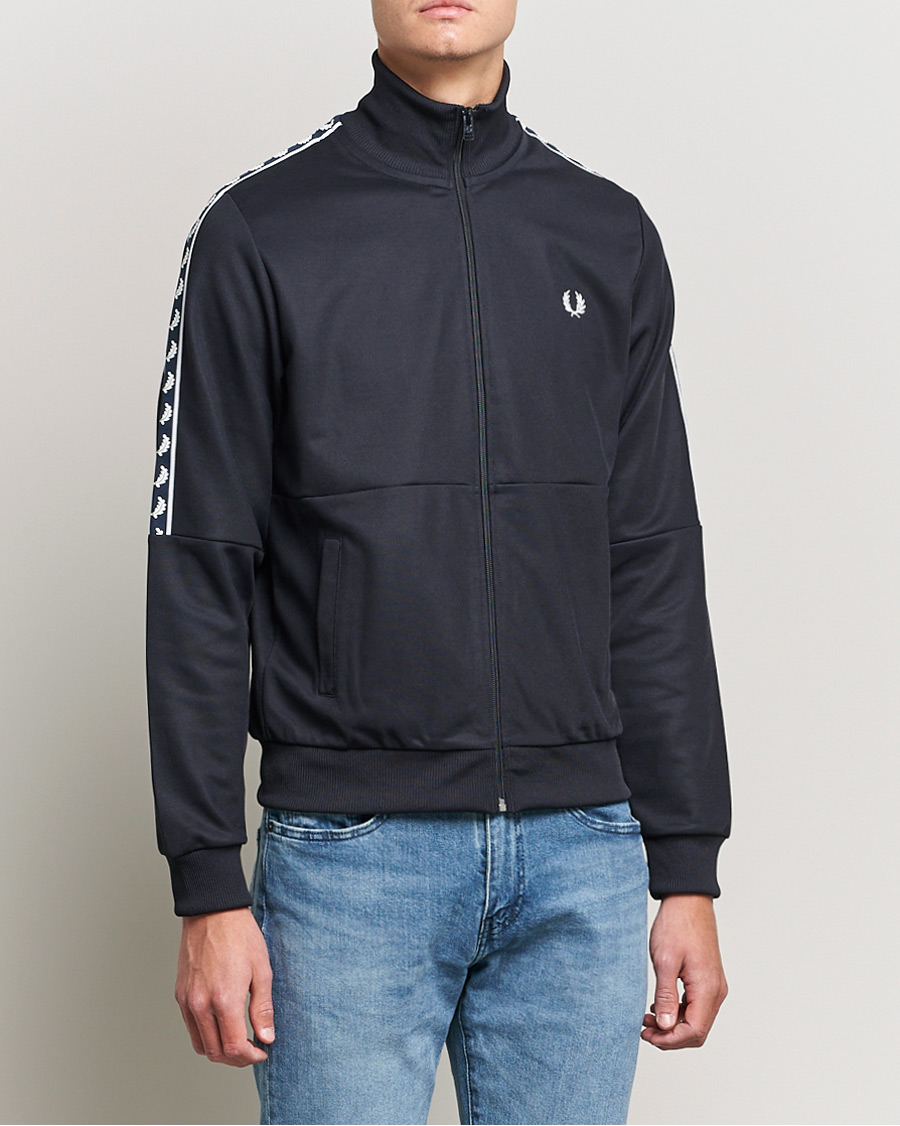 Herre | Gensere | Fred Perry | Pannel Taped Track Jacket Navy