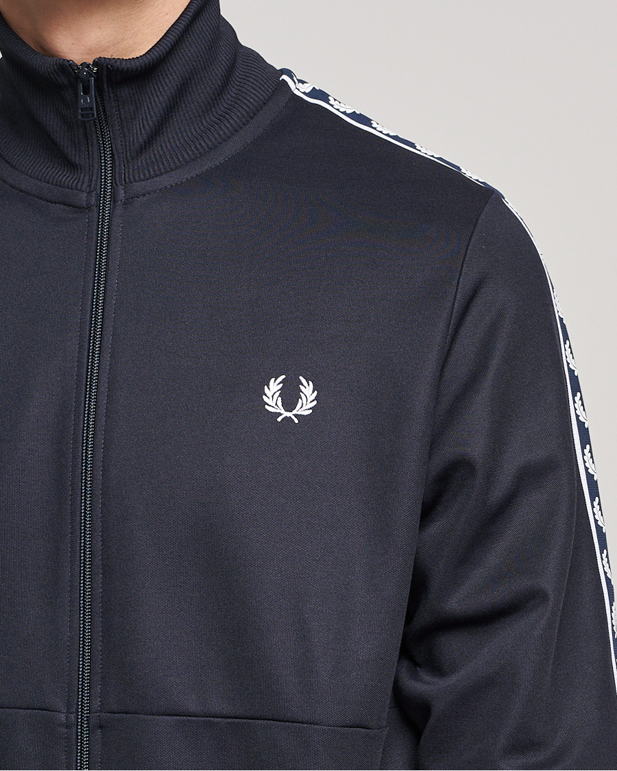 Herre | Gensere | Fred Perry | Pannel Taped Track Jacket Navy