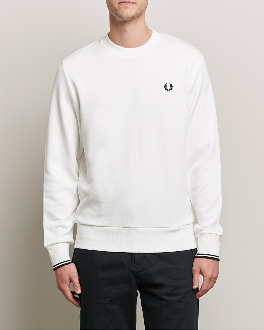 Herre | Gensere | Fred Perry | Crew Neck Sweatshirt Snow White