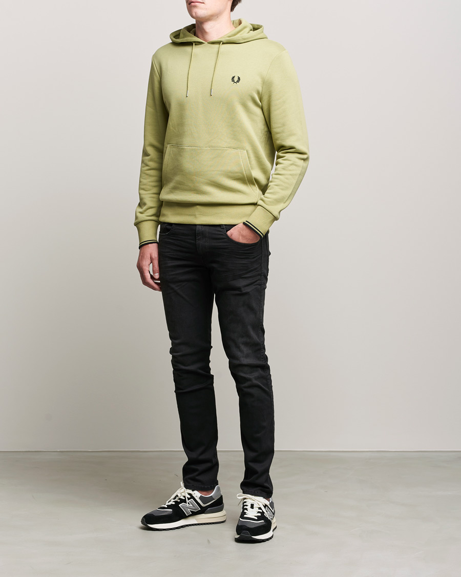 Herre |  | Fred Perry | Tipped Hooded Sweatshirt Sage Green 