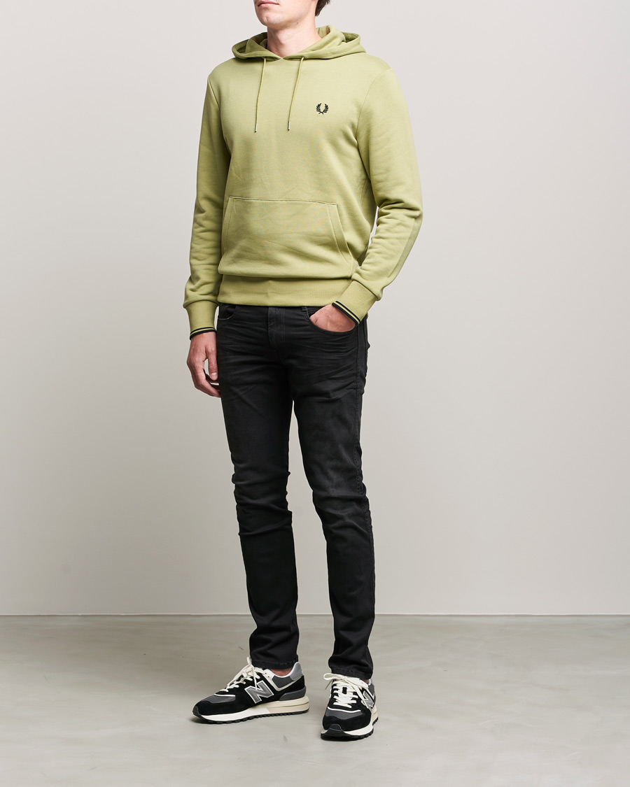 Herre | Gensere | Fred Perry | Tipped Hooded Sweatshirt Sage Green 